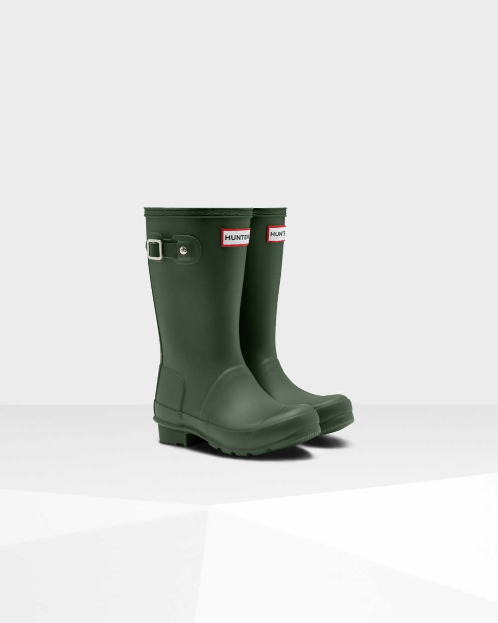 Hunter Original Big Kids Rain Boots NZ-41647F Green